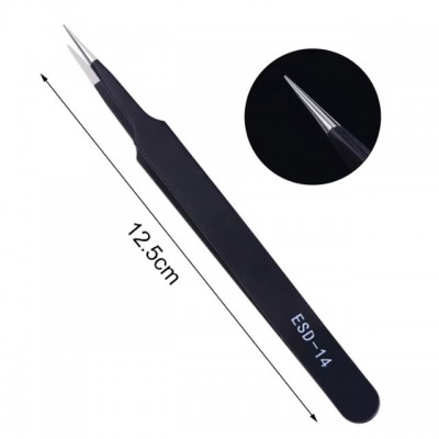 Stainless Steel Anti-static Tweezers (ESD-14)
